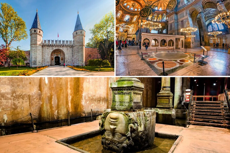 Basilica Cistern &Topkapi Palace &Hagia Sophia Combo Tickets - Three Istanbul landmarks, one practical ticket