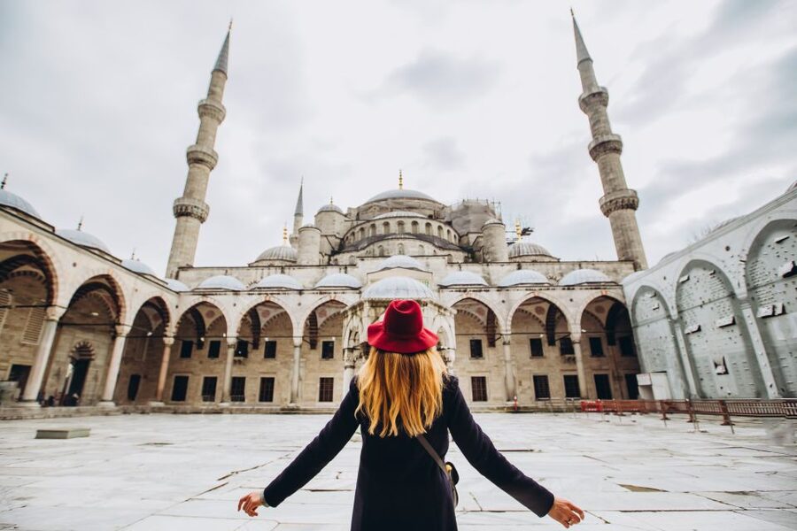 Blue Mosque: Art and Symbolism Guided Group Walking Tour - Entering Sultan Ahmed Mosque