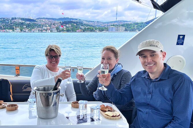 Bosphorus Yacht Cruise with Stopover on the Asian Side - (Morning or Afternoon) - Tea, snacks, Wi-Fi, and the onboard feel