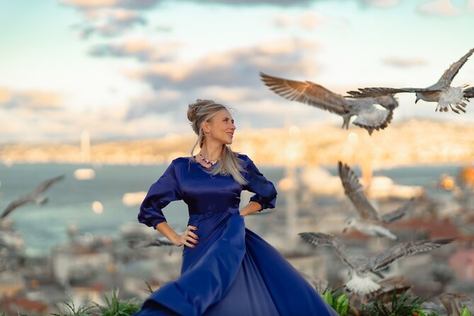 Flying Dress Photography on an Iconic Rooftop in Istanbul - Tea, coffee, and the final handoff