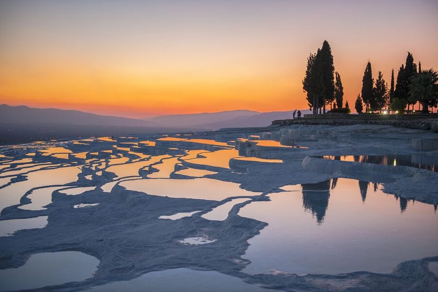 From Istanbul: 2-Day Ephesus & Pamukkale Tour by Bus - Hierapolis: ruins above the thermal springs