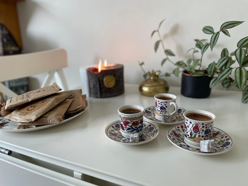 Home Style Turkish Coffee Making and Fortune Telling - Reading the grounds after the last sip