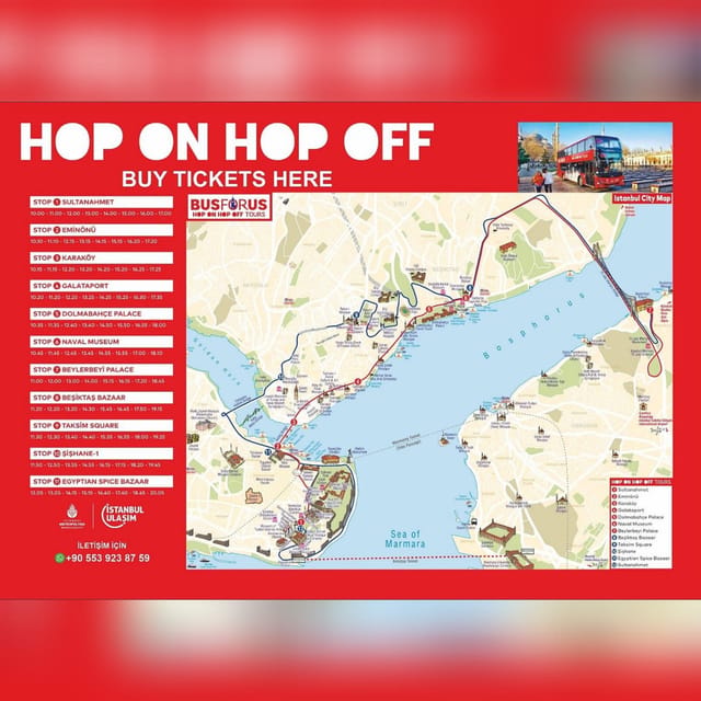 Istanbul: 48-Hour Hop-On Hop-Off Double Decker Bus Ticket - Stop 8 through stop 11: the blue section