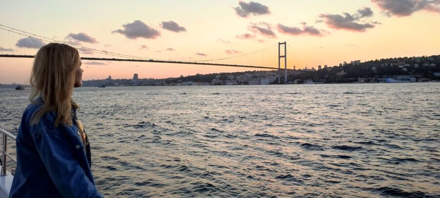 Istanbul: Bosphorus Sunset Cruise on Yacht with Live Guide - The Asian shore and its palaces