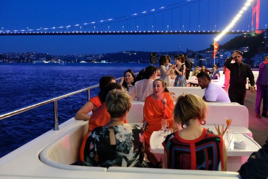 Istanbul: Bosphorus Sunset Cruise with Dinner - Galata Bridge, the Golden Horn, and old waterfront Istanbul