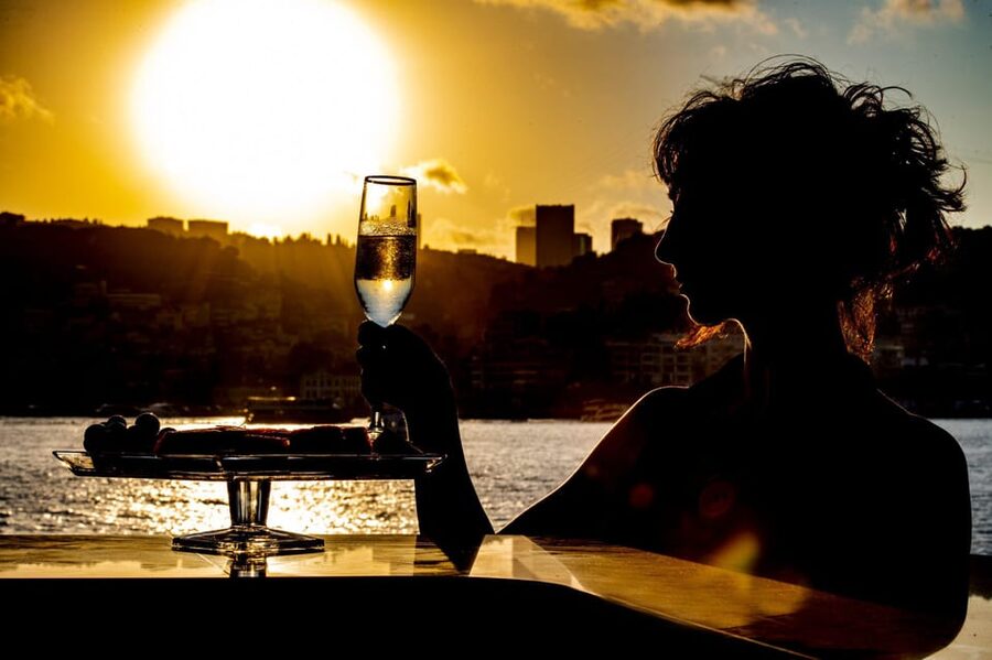 Istanbul: Bosphorus Sunset Cruise with Drinks & Snack - Rumeli Fortress from the water