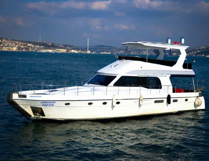 Istanbul Bosphorus Sunset Guided Cruise Tour - On board with tea, coffee, cookies, and commentary