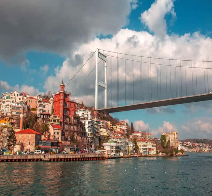 Istanbul Bosphorus Sunset Guided Cruise Tour - Palaces, towers, and bridges along the Bosphorus