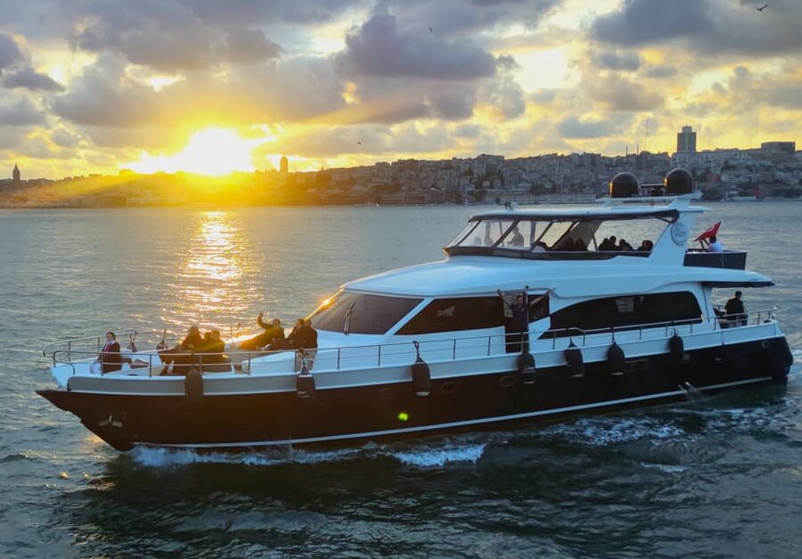Istanbul: Bosphorus Sunset Yacht Cruise with Live Guide - The Asian shore and Maiden’s Tower