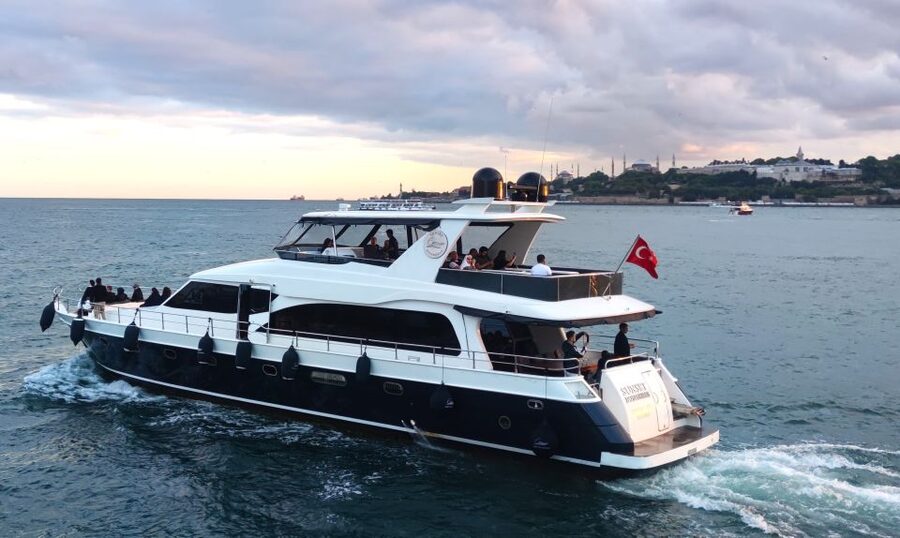 Istanbul: Guided Old City Tour and Bosphorus Sunset Cruise - Watching both continents from the yacht