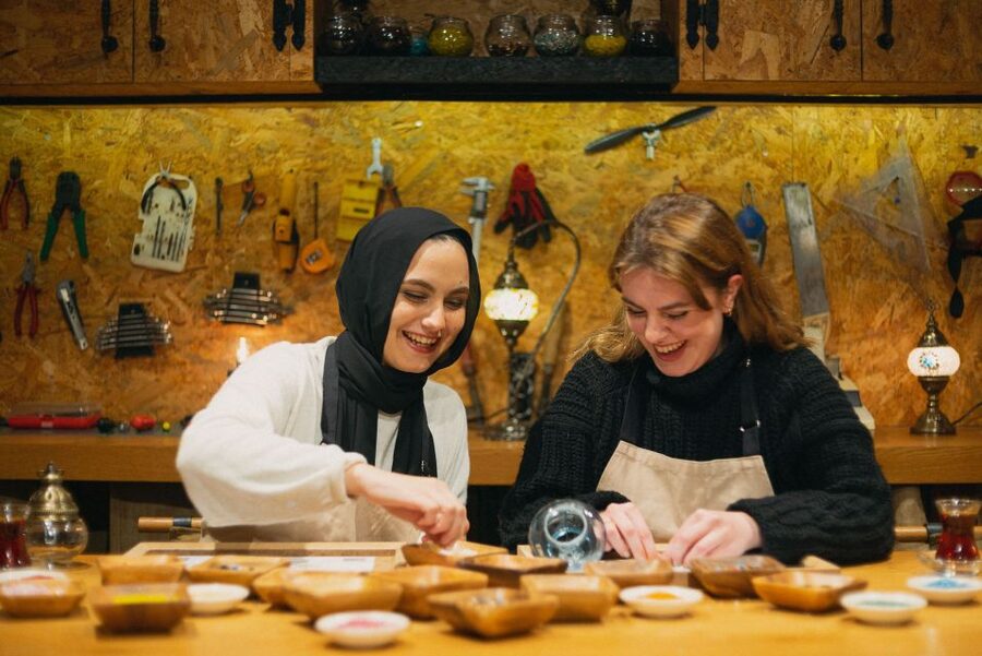 Istanbul:Original Turkish Mosaic Lamp Workshop w/ Snacks - Who Will Enjoy It Most