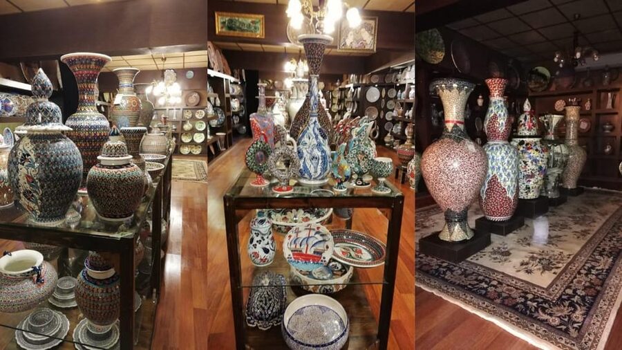 Istanbul: Pottery Workshop - Browsing the Testi Quartz Ceramic gallery
