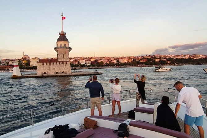Istanbul Sunset Cruise on the Bosphorus - Tea, baklava, blankets, and the onboard setup