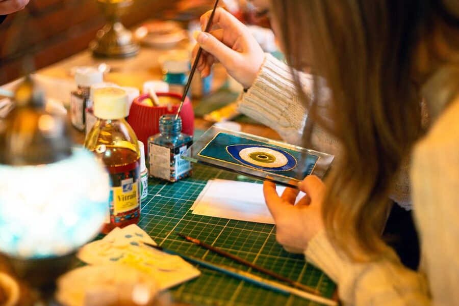 Istanbul: Traditional Stained Glass Painting Workshop - Meeting at Merhaba Pastanesi in Sirkeci