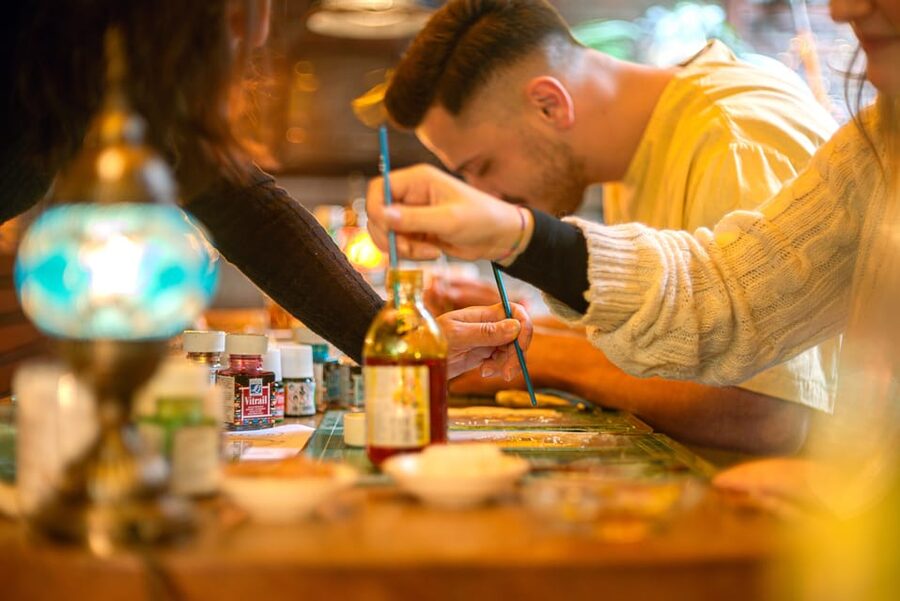 Istanbul: Traditional Stained Glass Painting Workshop - The Main Event: Painting With Personal Help