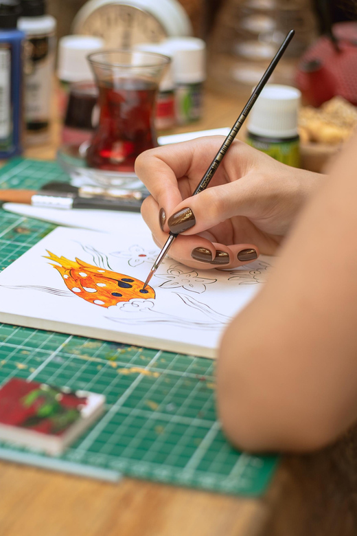 Istanbul: Turkish Tile Painting & Ceramic Workshop w/ Snacks - What you actually paint, a plate or a tile