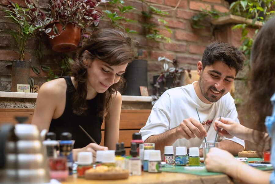 Istanbul: Turkish Tile Painting & Ceramic Workshop w/ Snacks - Learning from Zeynep, Seyma, and the studio team