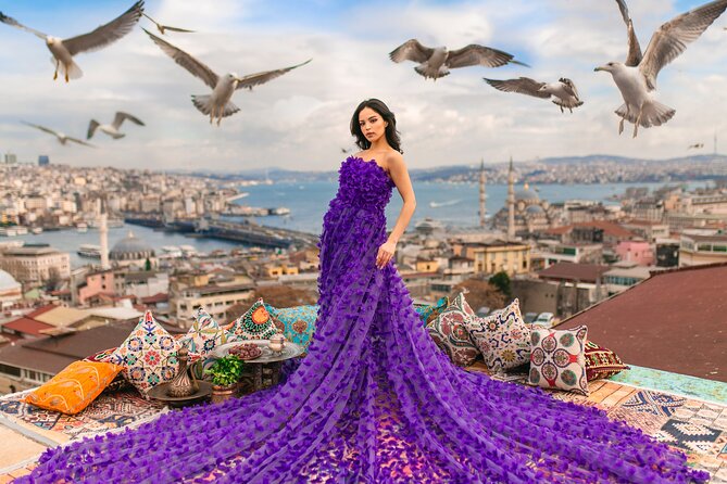 Rooftop Flying Dress Photo Shoot in Istanbul - Choosing a dress, crown, and accessories
