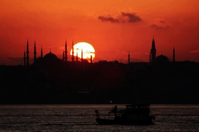 Short Guided Bosphorus Sunset Cruise - Dolmabahçe Palace from the water