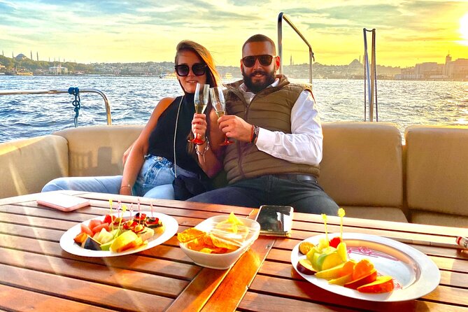 Sunset or Daytime Istanbul Guided Luxury Yacht Cruise with Snacks - Dolmabahçe Palace and the European shore