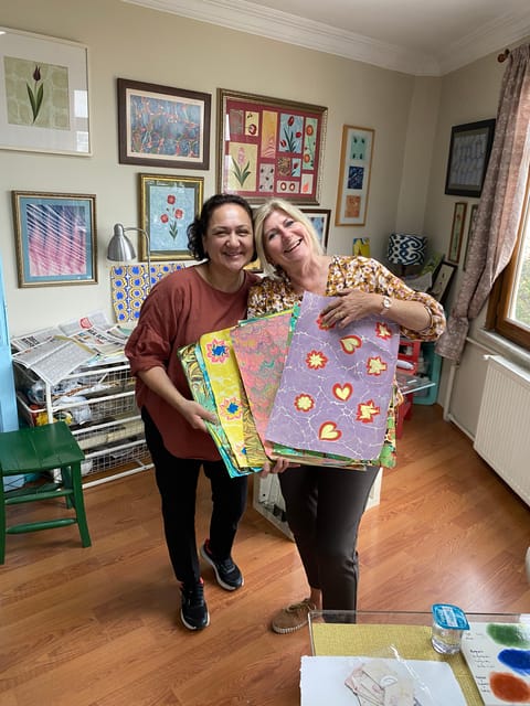 Turkish Marbling Paper Ebru Art Workshop - Traditional designs you will practice