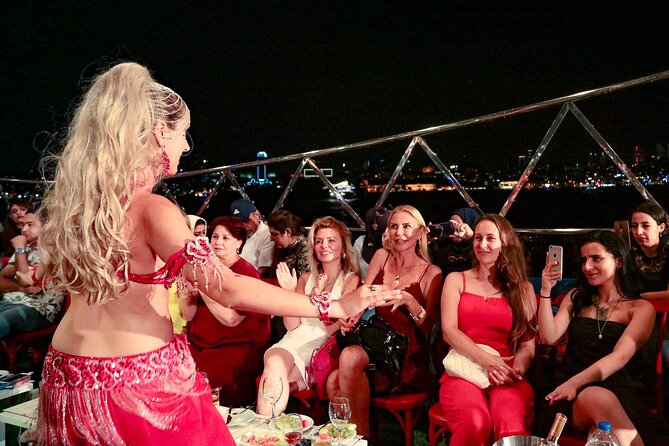 Turkish Night Tour on the Bosphorus w/Private table and pick-up - Ortaköy after sunset